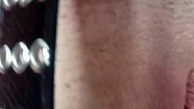 i'm spanking my pussy with a belt a little