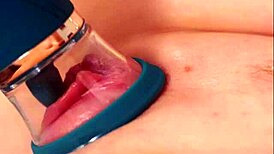 Young Amateur's Wet Pussy Gets Licked by Clit Toy Like Real Tongue, Squirting Close-Up - Honeyplaybox