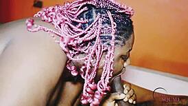 Ebony Girlfriend Sucks Black Cock