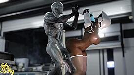 huge ass female robot getting plowed by hung alien part 3