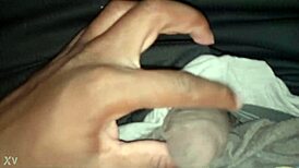 stroking my small cock while playing skyrim