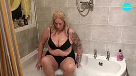 Steamy Bubbly Fun In The Bathtub