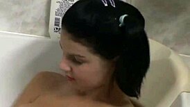 Naughty Daisy Masturbates Pussy With Dildo In Bathtub