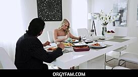 Orgyfam - strict stepdad punishes disrespectful stepdaughter sexually.