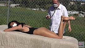 Dr. Grey gives a relaxing massage to the patient