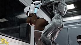 huge ass female robot getting plowed by hung alien part 3