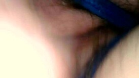 Missionary cunnilingus with ultra-closeups of my creampie