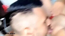 cada vez que termina adentro del co�o lo saborea con su boca triple cum