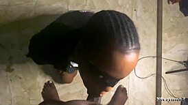 Does sexy ebony roommate suck dick dry?