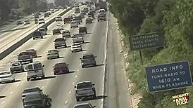 Blonde woman with big tits gets away with everything