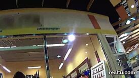 Stunning Czech Chick Seduced and Shagged in Hypermarket POV