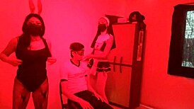 We danced erotically for an effeminate man, and he nearly chose sex with both of us