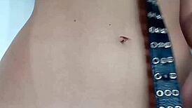 i'm spanking my pussy with a belt a little