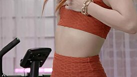 All-natural redhead Gia Tvoricceli creampied after working out.