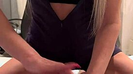 Stepmom helped cum stepson in lingerie