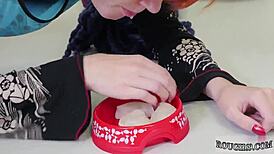 Only anal teen has squirting orgasm from painal cum