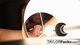 Taylor Vixen Boldly Masturbates in Hotel Room with Big Tits