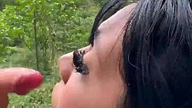 why does the big-ass latina masturbate in the forest?