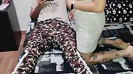 Stepmother Gets Excited and Asks for Facial