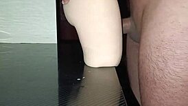 intimate anal session with sally, climaxing between her thighs