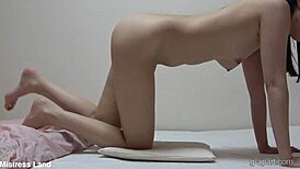 secret naked exercise by cute japanese girl with natural boobs