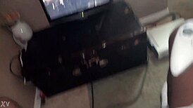 stroking my small cock while playing skyrim