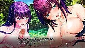 Nureru Kotou Shizuku and Mio Engage in Threesome Fucking and Titty Fuck