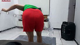 Brunette Milf Stepmother Peeks At Stepson Bathing, Feeling Forbidden Desire