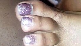 toes teasing that hard dick relentlessly