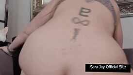 Love riding that huge cock, Sara Jay? Mazee God bounces great!