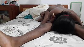 horny couple plays and fucks in the room with wet pussy and fat guy