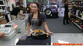 Amateur student fucks pawnroker for cash!