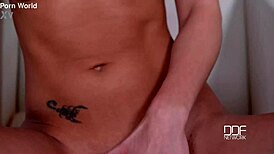 Blonde Czech Model in Lingerie and Jeans