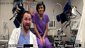 Freshman Jackie Banes Gets Mandatory Hitachi Orgasm From Nurse!