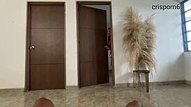 Tetona Colombiana Surprises Me Masturbating!