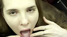 She sucks off the first guy she meets at a nightclub