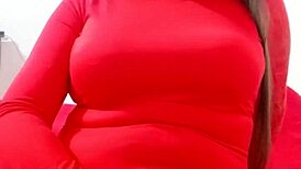 Latina Stepmom With Giant Cameltoe Masturbates For Stepson