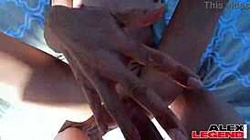 In this casual outdoor scene, the pornstar gets a hard fuck with big black cock, leading to squirting orgasms