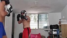 sometimes i do boxing or try to boxing amateur sparring training