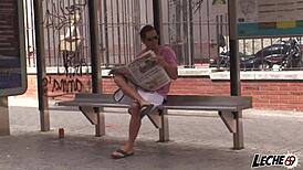 brasileña y su coño peludo es follada por la enorme verga de nacho vidal - leche 69