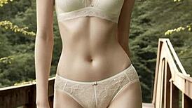 I stand in my underwear on a bridge in the woods