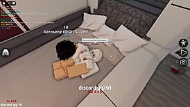 Scopata e creampie da un tipo arrapato nel gioco Roblox