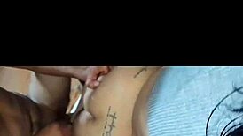 Hey, this submissive Latina got double penetrated after the party at home