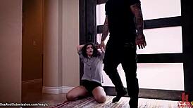 Dude Intensely Whips Butt Plugged Slaves in Rough BDSM Session