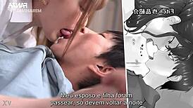 MILF SUCKS DAUGHTER'S FRIEND'S SMALL DICK IN SHOWER!