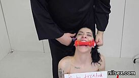 slutty cutie is taken in anal nuthouse for harsh treatment