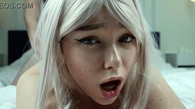 The juicy blonde babysitter gets fucked in all positions roughly