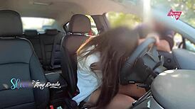 Milf flashes no panties, begs stranger for intense public help