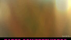 Busty brunette with perfect tits gets foreplay and doggystyle action!