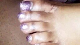 toes teasing that hard dick relentlessly